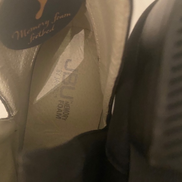 JBU memory foam ankle boots black & floral 6.5 - Picture 6 of 6